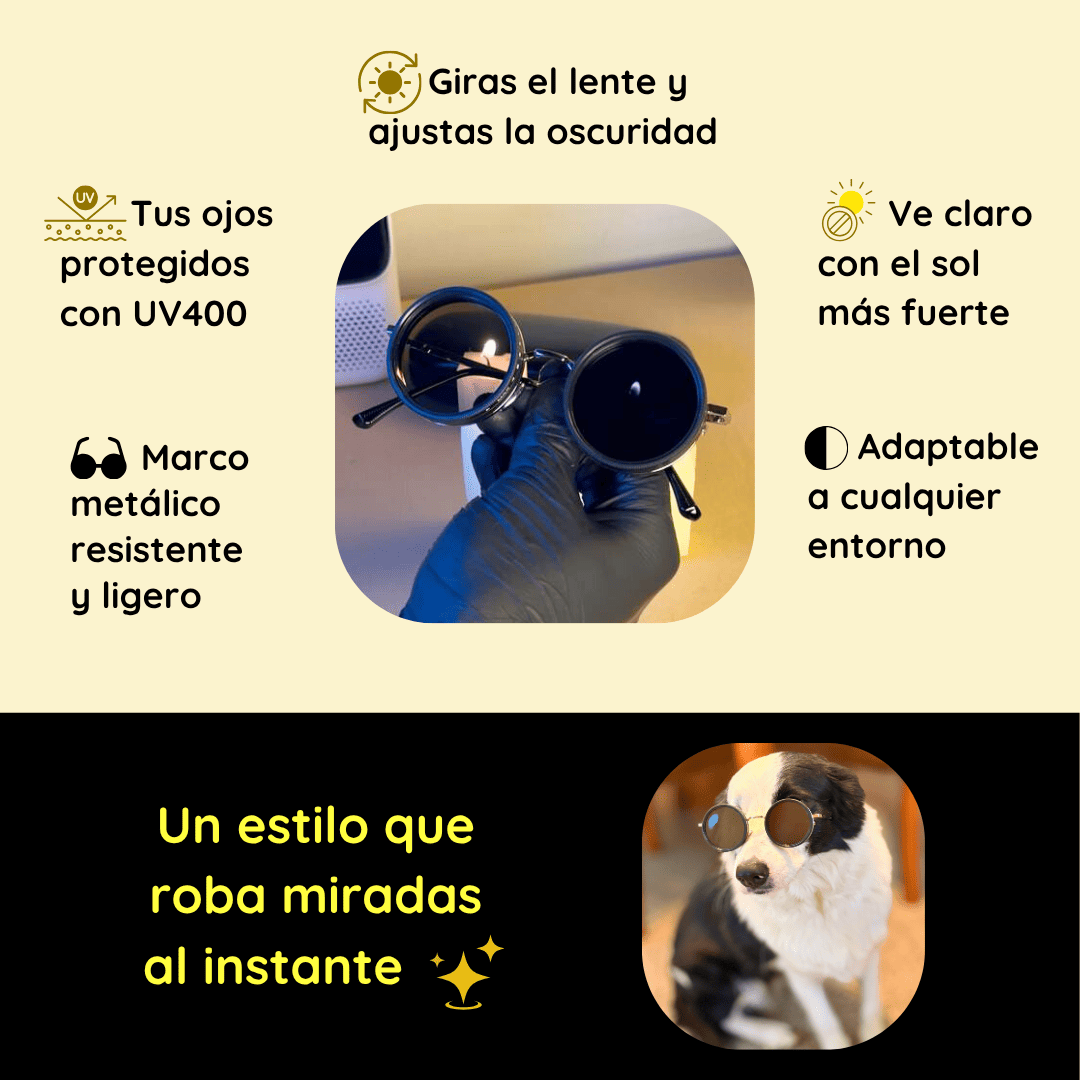 Lentes con Control de Luz Ajustable